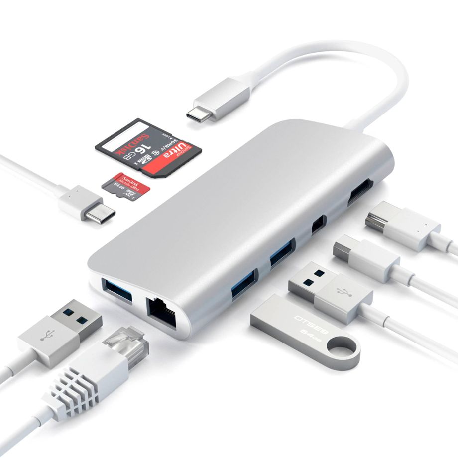 Adaptador Multimédia Satechi / Prata / ST-TCMM8PAS_1