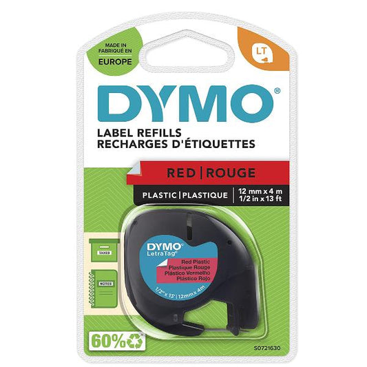 Etiqueta Dymo LetraTAG / Preto / 1,2 cm x 4 m_0