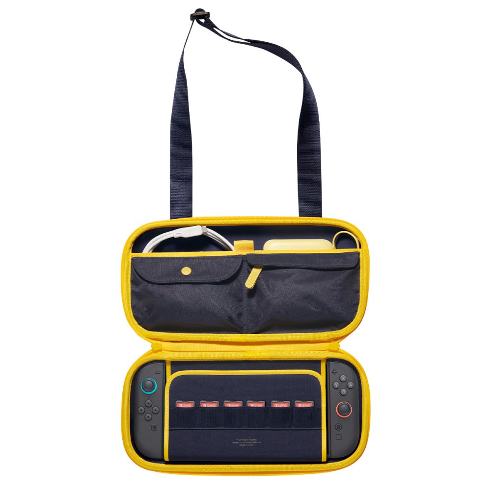 Bolsa Spigen Nano Pop Pro Pouch para Nintendo Switch 2 Azul Marinho e Amarelo