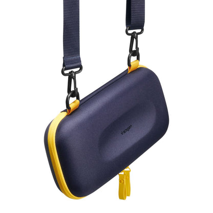 Bolsa Spigen Nano Pop Pro Pouch para Nintendo Switch 2 Azul Marinho e Amarelo