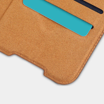 Nillkin Qin Case Case for Xiaomi Redmi Note 11T 5G / Note 11S 5G / Note 11 5G (China) / Poco M4 Pro 5G Camera Cover Holster Cover Flip Case Brown_10
