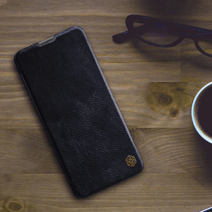 Nillkin Qin Case Case for Xiaomi Redmi Note 11T 5G / Note 11S 5G / Note 11 5G (China) / Poco M4 Pro 5G Camera Cover Holster Cover Flip Case Brown_19