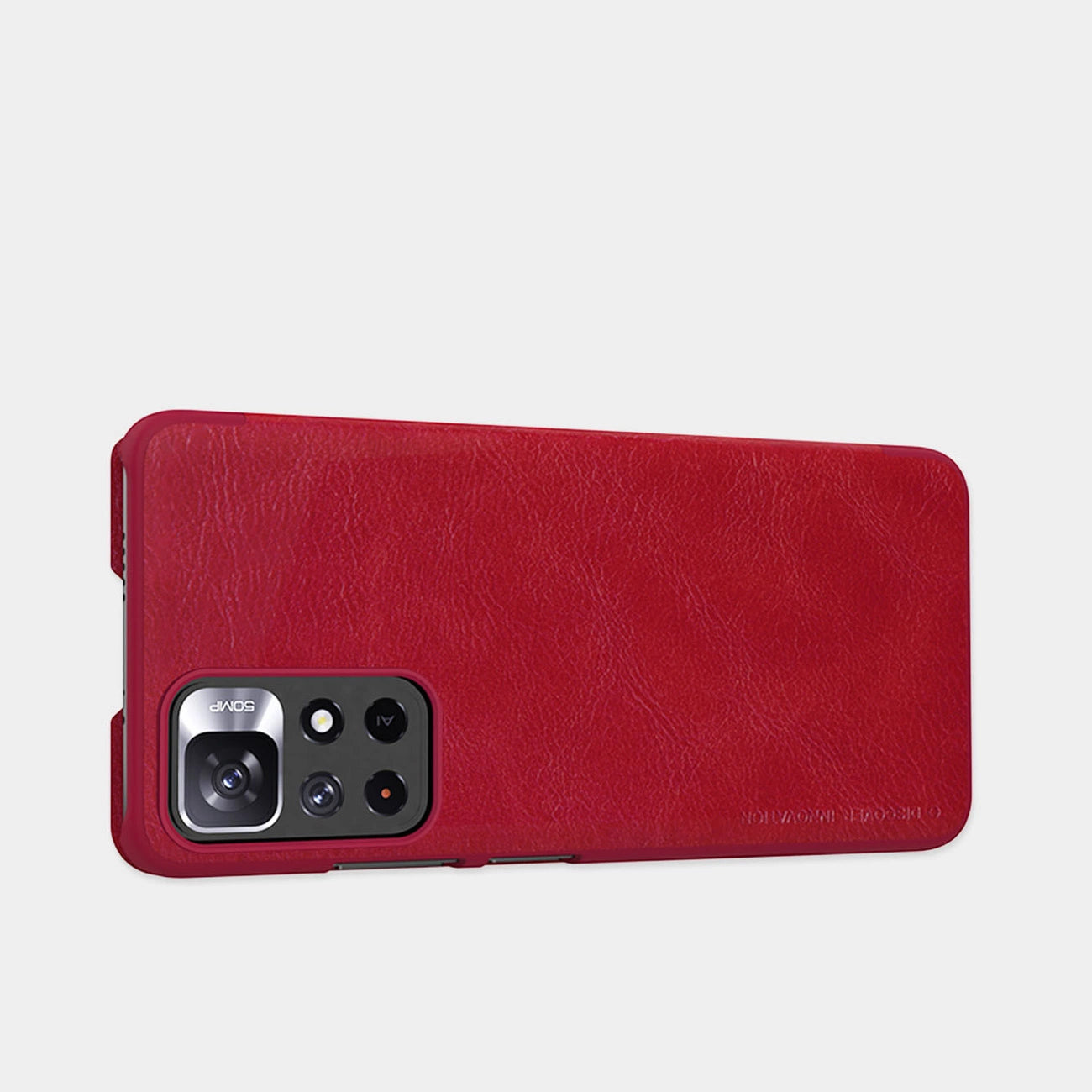 Nillkin Qin Case Case for Xiaomi Redmi Note 11T 5G / Note 11S 5G / Note 11 5G (China) / Poco M4 Pro 5G Camera Cover Holster Cover Flip Case Brown_7