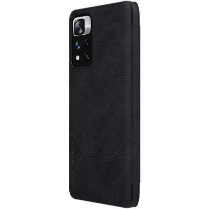 Nillkin Qin Case Case for Xiaomi Redmi Note 11 Pro+ (China) / Redmi Note 11 Pro (China) / Mi11i HyperCharge Camera Protector Holster Cover Flip Case Black_3