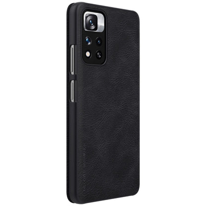 Nillkin Qin Case Case for Xiaomi Redmi Note 11 Pro+ (China) / Redmi Note 11 Pro (China) / Mi11i HyperCharge Camera Protector Holster Cover Flip Case Black_5