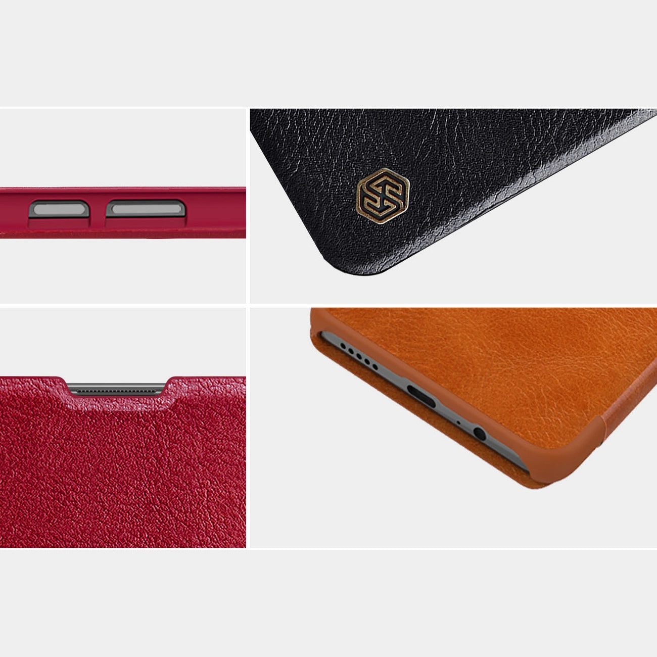 Nillkin Qin Case Case for Xiaomi Redmi Note 11 Pro+ (China) / Redmi Note 11 Pro (China) / Mi11i HyperCharge Camera Protector Holster Cover Flip Case Brown_13