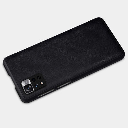 Nillkin Qin Case Case for Xiaomi Redmi Note 11 Pro+ (China) / Redmi Note 11 Pro (China) / Mi11i HyperCharge Camera Protector Holster Cover Flip Case Brown_17