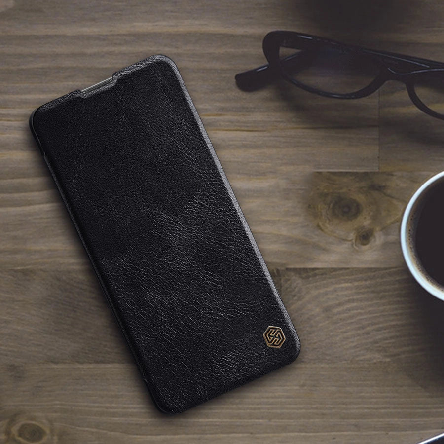 Nillkin Qin Case Case for Xiaomi Redmi Note 11 Pro+ (China) / Redmi Note 11 Pro (China) / Mi11i HyperCharge Camera Protector Holster Cover Flip Case Brown_18