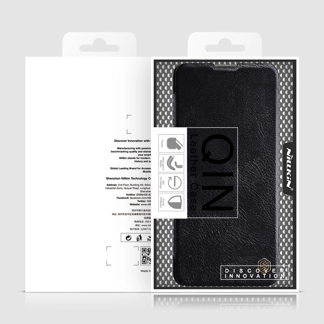 Nillkin Qin Case Case for Xiaomi Redmi Note 11 Pro+ (China) / Redmi Note 11 Pro (China) / Mi11i HyperCharge Camera Protector Holster Cover Flip Case Brown_4