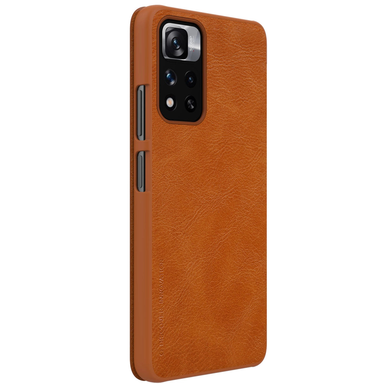 Nillkin Qin Case Case for Xiaomi Redmi Note 11 Pro+ (China) / Redmi Note 11 Pro (China) / Mi11i HyperCharge Camera Protector Holster Cover Flip Case Brown_3