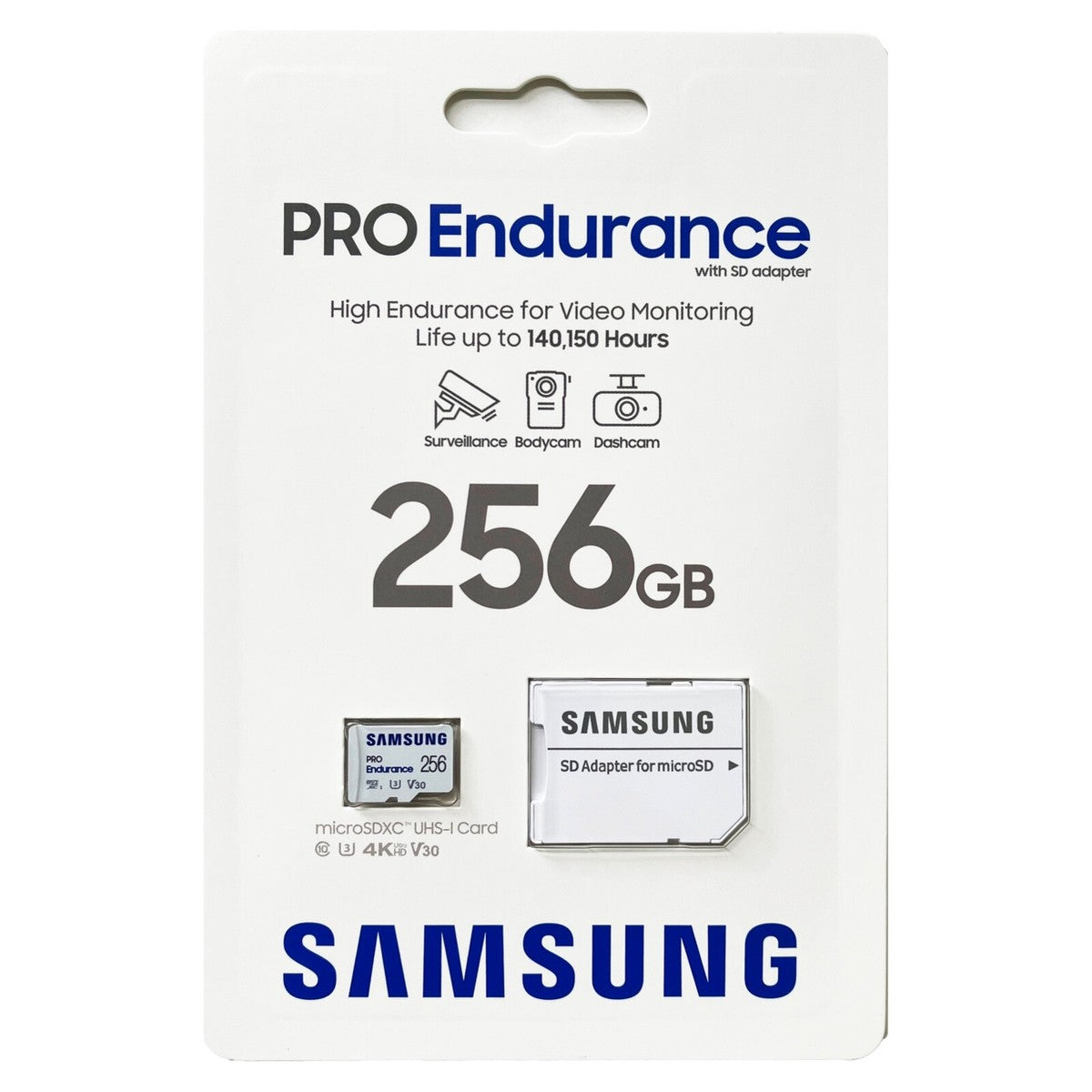 Cartão MicroSD Samsung Pro Endurance 256GB UHS-I Classe 10 com Adaptador
