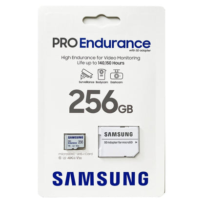 Cartão MicroSD Samsung Pro Endurance 256GB UHS-I Classe 10 com Adaptador