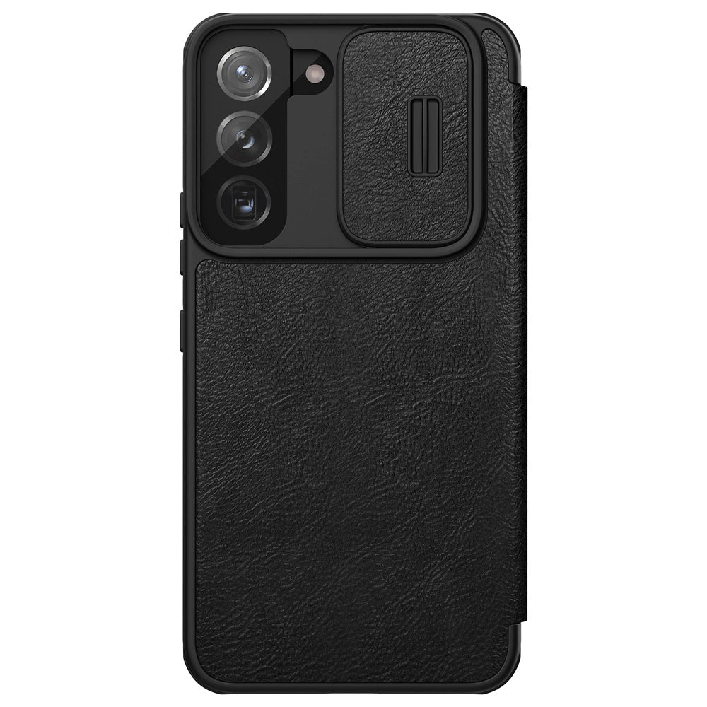 Nillkin Qin Leather Pro Case Case for Samsung Galaxy S22+ (S22 Plus) Camera Protector Holster Cover Flip Case Black_3