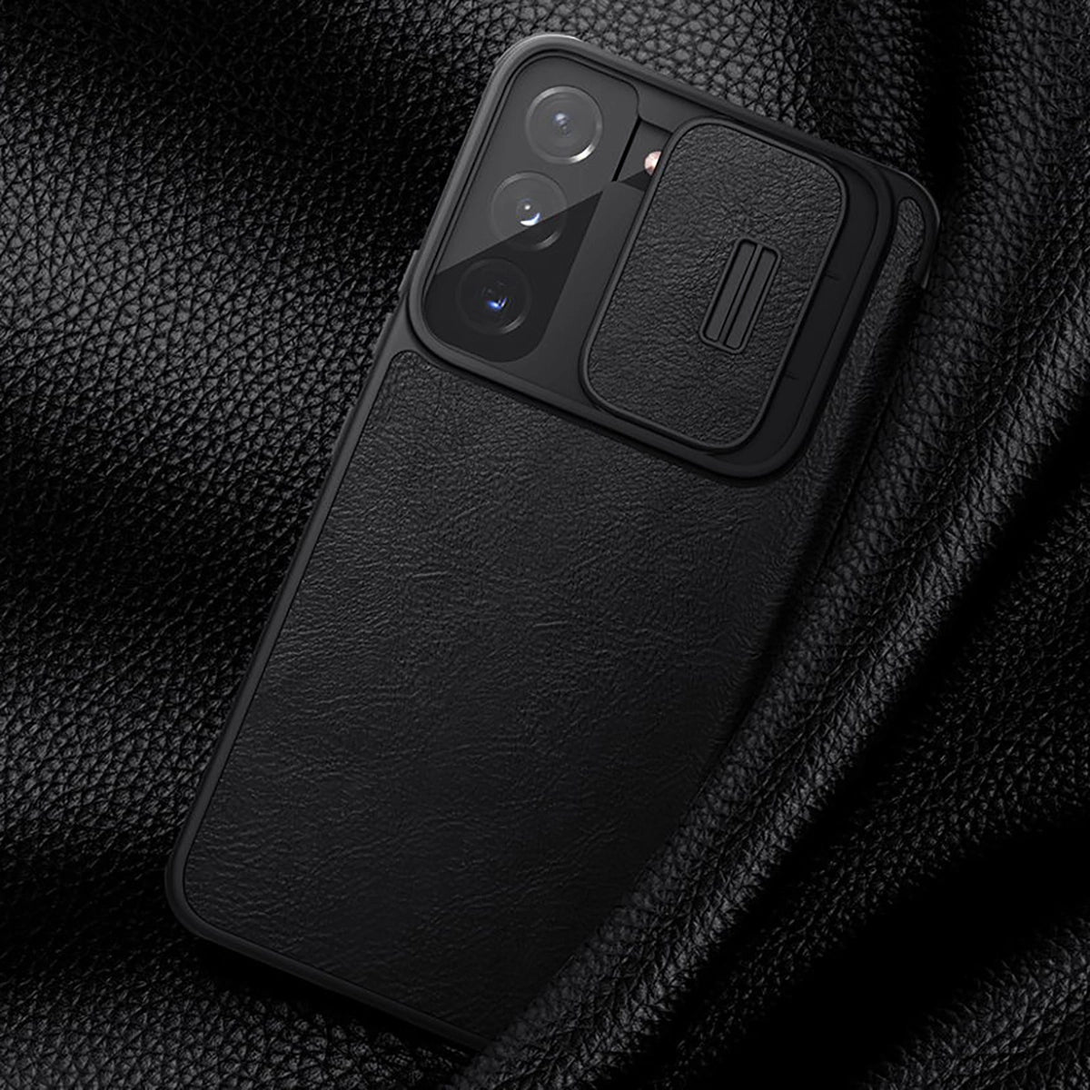 Nillkin Qin Leather Pro Case Case for Samsung Galaxy S22+ (S22 Plus) Camera Protector Holster Cover Flip Case Black_7