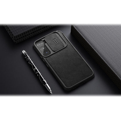 Nillkin Qin Leather Pro Case Case for Samsung Galaxy S22+ (S22 Plus) Camera Protector Holster Cover Flip Case Brown_18