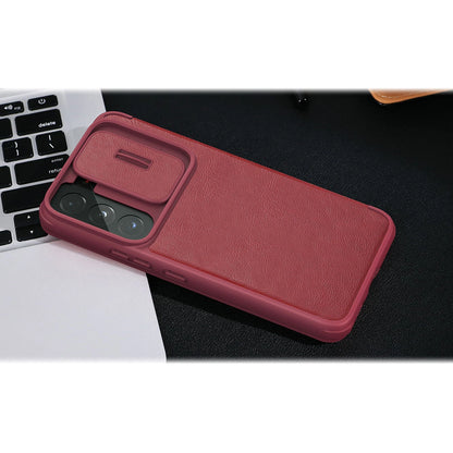 Nillkin Qin Leather Pro Case Case for Samsung Galaxy S22+ (S22 Plus) Camera Protector Holster Cover Flip Case Brown_19