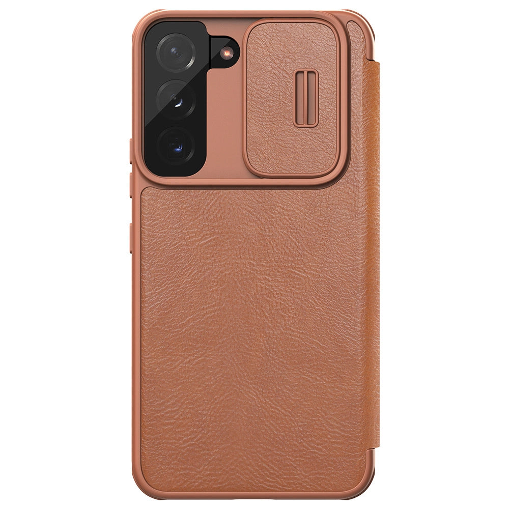 Nillkin Qin Leather Pro Case Case for Samsung Galaxy S22+ (S22 Plus) Camera Protector Holster Cover Flip Case Brown_2