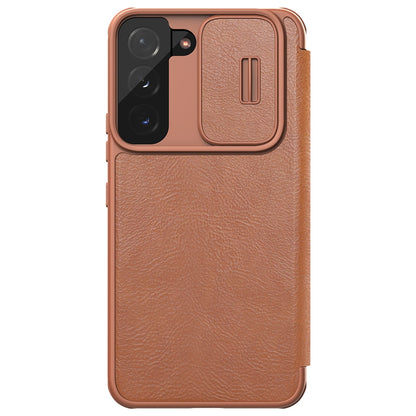 Nillkin Qin Leather Pro Case Case for Samsung Galaxy S22+ (S22 Plus) Camera Protector Holster Cover Flip Case Brown_2