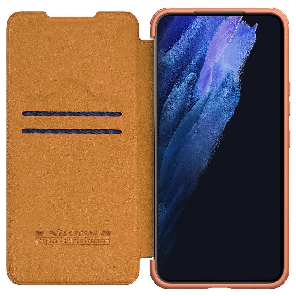 Nillkin Qin Leather Pro Case Case for Samsung Galaxy S22+ (S22 Plus) Camera Protector Holster Cover Flip Case Brown_6