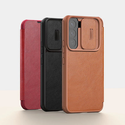 Nillkin Qin Leather Pro Case Case for Samsung Galaxy S22+ (S22 Plus) Camera Protector Holster Cover Flip Case Brown_7