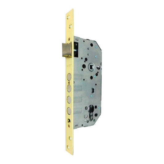 Fechadura de embutir cre13 50/85mm acabamento latÃ£o_0