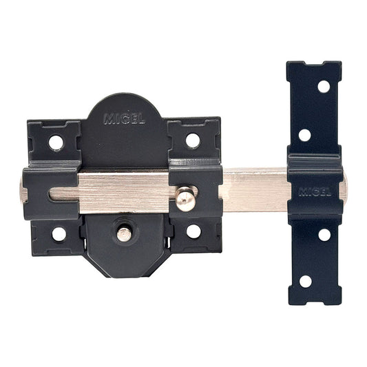 Trinco de sobreposiÃ§Ã£o crr08 86b/50mm pintado cinzento com chaves iguais mestra_0