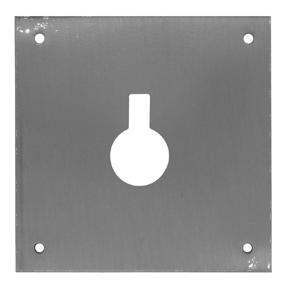 Placa espelho para fecho, modelo plp14, em aÃ§o inoxidÃ¡vel com acabamento em inox, 80 x 80 mm_0