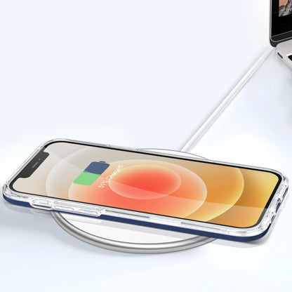 Clear 3in1 case for iPhone 12 blue frame gel cover_6
