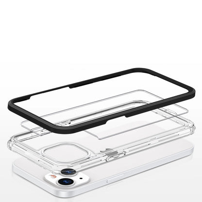 Clear 3in1 case for iPhone 13 mini gel cover with frame black_4