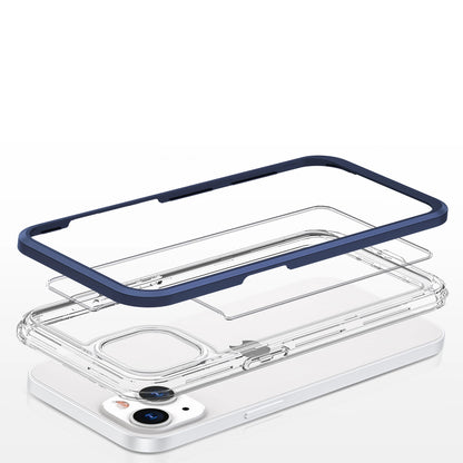 Clear 3in1 case for iPhone 13 blue frame gel cover_4