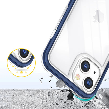 Clear 3in1 case for iPhone 13 blue frame gel cover_5