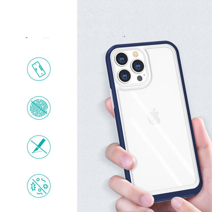 Clear 3in1 case for iPhone 13 Pro blue frame gel cover_1