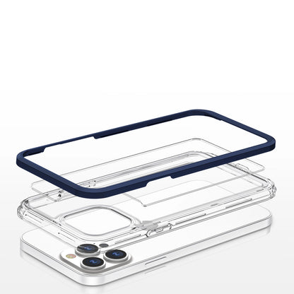 Clear 3in1 Case for iPhone 13 Pro Max Frame Cover Gel Blue_4