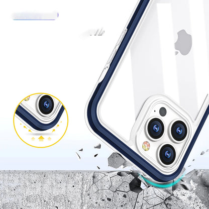 Clear 3in1 Case for iPhone 13 Pro Max Frame Cover Gel Blue_5
