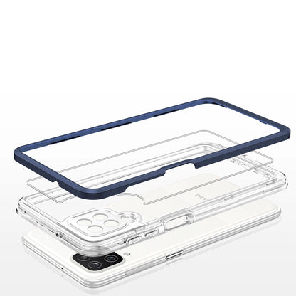 Clear 3in1 Case for Samsung Galaxy A12 5G Frame Gel Cover Blue_4