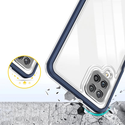 Clear 3in1 Case for Samsung Galaxy A12 5G Frame Gel Cover Blue_5