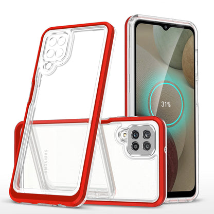 Clear 3in1 Case for Samsung Galaxy A22 4G Frame Gel Cover Red_0