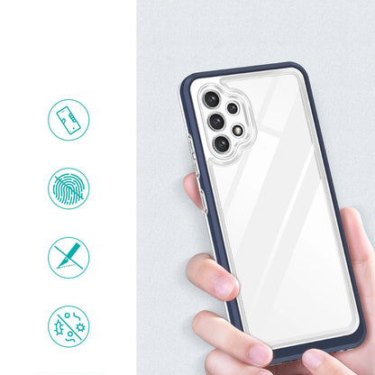 Clear 3in1 Case for Samsung Galaxy A32 5G Frame Gel Cover Blue_1
