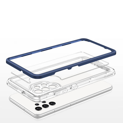 Clear 3in1 Case for Samsung Galaxy A32 5G Frame Gel Cover Blue_4