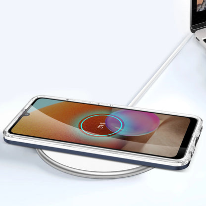 Clear 3in1 Case for Samsung Galaxy A32 5G Frame Gel Cover Blue_6