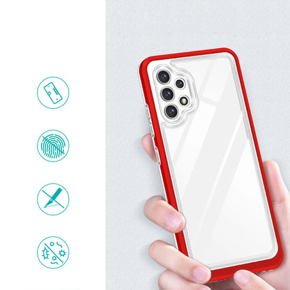 Clear 3in1 Case for Samsung Galaxy A32 5G Frame Gel Cover Red_1