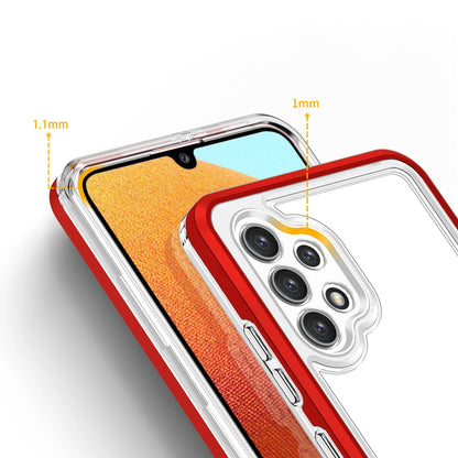 Clear 3in1 Case for Samsung Galaxy A32 5G Frame Gel Cover Red_3