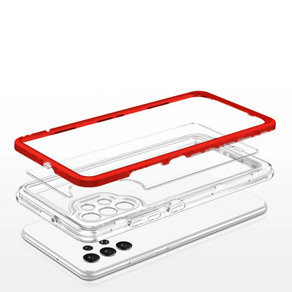Clear 3in1 Case for Samsung Galaxy A32 5G Frame Gel Cover Red_4