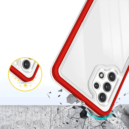 Clear 3in1 Case for Samsung Galaxy A32 5G Frame Gel Cover Red_5