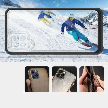 Clear 3in1 Case for Samsung Galaxy A42 5G Frame Gel Cover Black_2