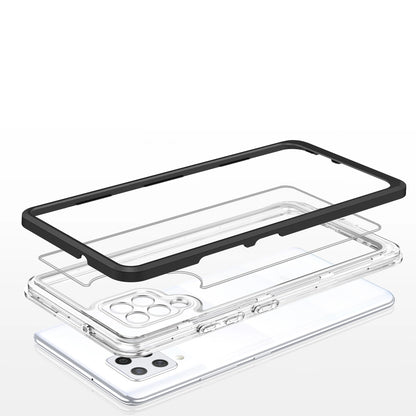 Clear 3in1 Case for Samsung Galaxy A42 5G Frame Gel Cover Black_4