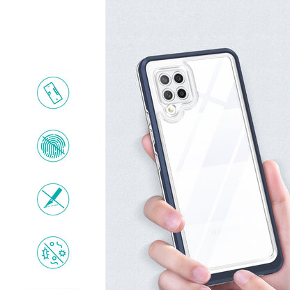 Clear 3in1 Case for Samsung Galaxy A42 5G Frame Gel Cover Blue_1