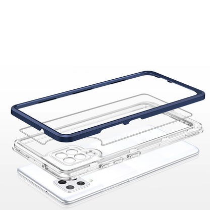 Clear 3in1 Case for Samsung Galaxy A42 5G Frame Gel Cover Blue_4