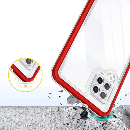 Clear 3in1 Case for Samsung Galaxy A42 5G Frame Gel Cover Red_5