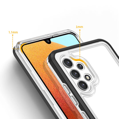 Clear 3in1 Case for Samsung Galaxy A72 4G Frame Gel Cover Black_3